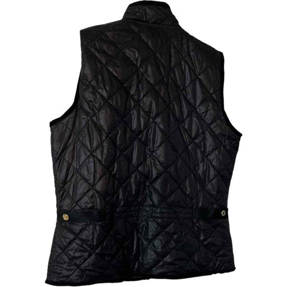 Ralph Lauren Reversible Black GOLD QUILTED VEST SZ S - Picture 4 of 4